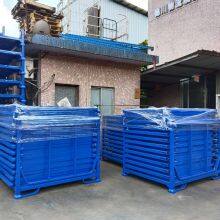 Commercial Warehouse Folding Stackable Storage Rack Industrial Collapsible Pallet Stacking Frame thumbnail-3