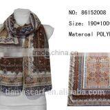 Fabric Wholesale Scarf Women Garment Accessory Neck Scarfs Gemetic Long Design thumbnail-1