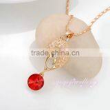 Happy Birthday Gift Women Gold Ruby Stone Flexible Necklace thumbnail-2