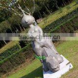 Bronze Little Kid Riding Horse Statue