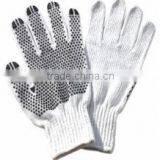 string knitted gloves/cheaper working gloves/PVC gloves