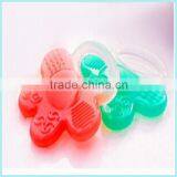 2015 New Food Material Silicon Plastic Teether Pacifiers Baby Silicone Ring Baby Pacifier Clip for Babies