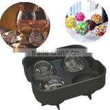 Best Sale Product 2016 Large 4 Cavity Ice Sphere, Silicone Ice Ball Mold Quality Choice