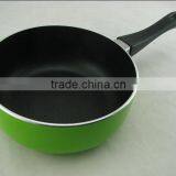 Green Durable Aluminum Non-stick Ceramic Coating Sauce Pan Milk Pot Cookware Milk Pan Honeycomb Bottom thumbnail-1