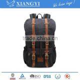 Vintage Men's Military Canvas Leather Travel Backpack Hiking Rucksack School Bag New Design in 2016 thumbnail-6