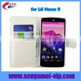 hot sales mobile phone wallet case for LG Nexus 5