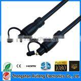 NEW 2015 Factory Optical Fiber Cable With Rca Connector Plug thumbnail-1