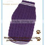 M54 Hot Sale Machine Knitted Purple Cable Pet Sweater thumbnail-1