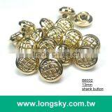 (#B6032/13mm) Animal Stripe Round Type Antique Silver Plated Abs Plastic Shank Button thumbnail-2