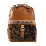 BK4010 China Wholesale Brown Leopard PU Fashion Lady Backpack