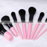 Black/pink 8 Pcs Nylon Hair Cosmetic Makeup Brush Set