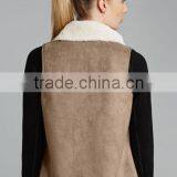 Hot Sale Sleeveless Halter Stunning Sexy Wool-like Cheap Coats for Winter thumbnail-2
