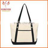 New Design Cheap Cotton 12 OZ. Custom Logo Canvas Shopper Tote Bag thumbnail-2