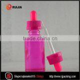 China Supplier e Liquid Pink 30ml Glass Dropper Bottles Childproof e Liquid Bottle thumbnail-5