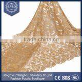New products beaded sequined french lace fabric african lace embroidery fabric for wedding dress