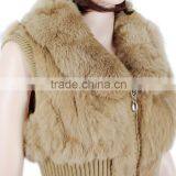 Classic Fur Waistcoat Woman Rabbit Fur Waistcoat KZ14002 thumbnail-3
