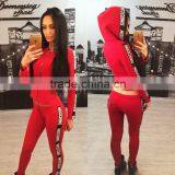 2016 Women's New Letters Printed Long Sleeved Sports and Leisure Suit Female Fall Speed Sell Through 8805 thumbnail-1