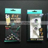 Commonly Phone Camera Accessory 6in 1 Fisheye Led Lens, Wide Angle And Macro Lens,Wide Angle Fisheye Selfie LED Lens