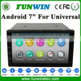 7" 2 din Android car dvd player for Universal with car gps navigation multimedia system radio bluetooth support mirror link