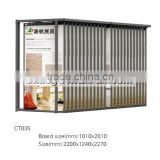 incline type ceramic tiles showroom display/metal exhibition display racks stands for tiles in trade show CT035