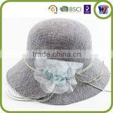 High Quality Straw Hat, Ladies Fedora Beach Hat Cap With Flowers thumbnail-1