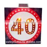 Solar Speed Limited Sign/solar Traffic Signal/led Outdoor Signal Light