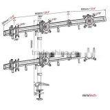 15"-24"laptop Desk Arm Computer Arm Support Lcd Monitor Flush Mount thumbnail-3
