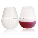 Transparent Eco-friendly Food Grade Silicone Red Wine Drinking Cup for Travel thumbnail-2