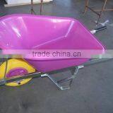 Commercial Pink Poly Tray Wheelbarrow With Single Wheel thumbnail-2