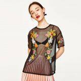Lace Design Long Sleeves Loose Blouse Boho Gender and Adults Age Group Printed Chiffon Blouse Tops Custom Sexy Shirt ODM thumbnail-2