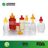 silicone cap yellow cap pet clear plastic honey bottle