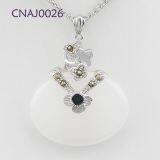 Rectangle DIY Sterling Silver Jewelry Gemstone Pendant Accessories Customizable thumbnail-2