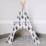 Wholesale OEM Customized Canvas Chevron Style Pet Play Room Dog Teepee thumbnail-2