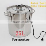 Large Capacity ! 25L Household Stainless Steel Water Seal Thermostatic Wine Fermenter Constant Temperature Fermentation Tank