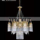 Rococo Style Crystal Bronze Chandelier For Living Room/ Elegant Crystal Chandelier Decorated Pendant Light thumbnail-5