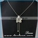 Hot Sale Snap Buttons Necklace Round With Rhinestone Necklace thumbnail-1