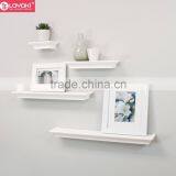 Set of 4 Wood Contemporary Floating Wall Shelf thumbnail-1