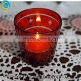 Red Glass Tea Light Holde thumbnail-4