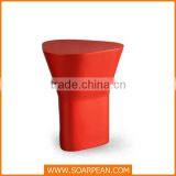 Unique Modern Fiberglass Triangle Shaped Coffee Table thumbnail-3