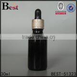 30ml Essential Oil Fragrance Perfume Empty Black Glass Bottle Wholesale Free Sample Aluminum Dropper Cosmetic Packaging thumbnail-5
