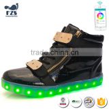 2016low MOQ with app controlled bluetooth twin lamp dance ODM led light up shoes