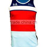100% Polyester Coolmax Breathable and Dry Fit Running Vest, Customized Running Wear thumbnail-1