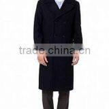 2014 Double-Breasted High Fashion Classical Design Black Lapel Slim Fit Mens Cashmere Men Coat thumbnail-1