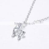 Best Selling Fashion Zinc Alloy Silver Tone Finsh Heart Shaped Bulldog Dog Necklace thumbnail-6