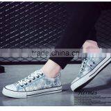 English Printing Men's Casual Canvas Shoes in Good Price thumbnail-5