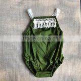 Handmade Summer Newborn Baby Clothes Linen Girl Baby Playsuit Pink Toddler Bubble Romper thumbnail-4