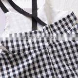 Wholesale Boutique Gingham Dress Fine Shoulder Straps Design A-word Frocks thumbnail-4