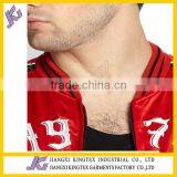 Embroidered Satin Bomber Jacket,sporty Cool Jacket,rib Collar and Sleeve Cuff Jacket thumbnail-5