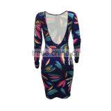 Zm50309b Latest Fashion Lady Clothes Long Sleeve Colours Womens Pprinted Dress thumbnail-4