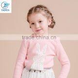 Winter Girls Pullover T Shirt Kids Long Sleeve Clothes With Rabbit Pattern Designs For Girl thumbnail-2